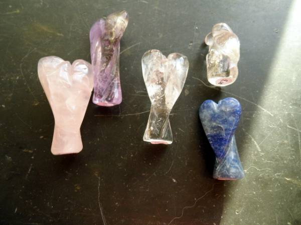 Engel, Schutzengel, Rosenquarz, Figur, Deko, rosa